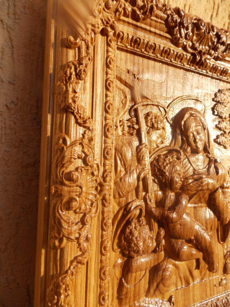 Nursing Madonna Wooden Carved Picture 159