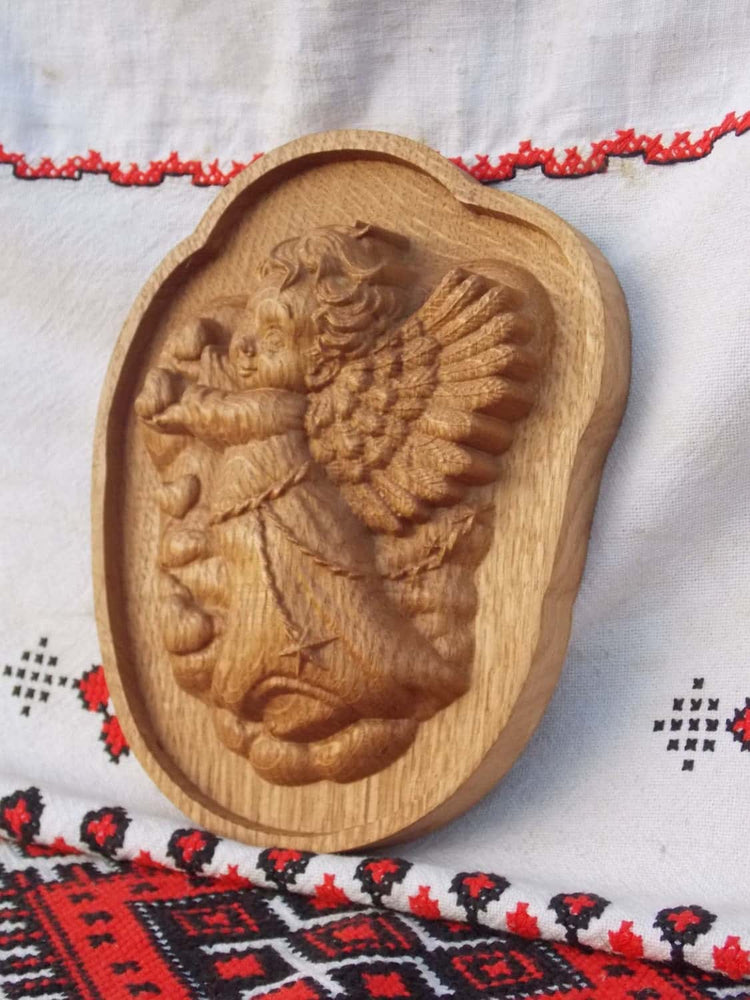 Guardian Angel Wooden Carved icon 111