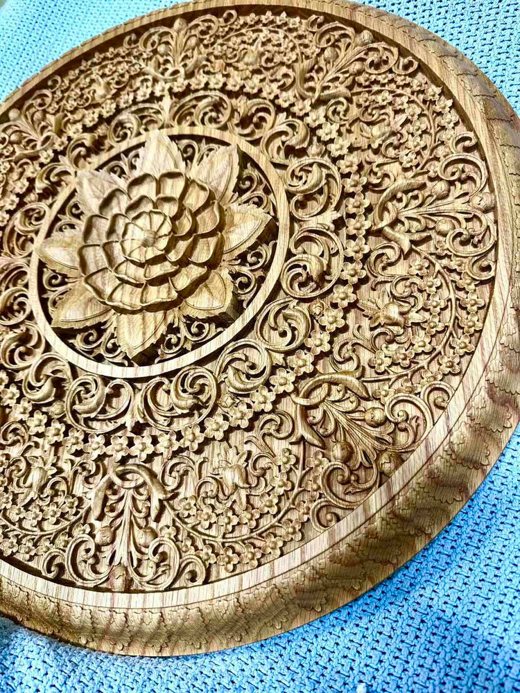 Mandala Round Wooden Sculpture - Kozak Work Shop