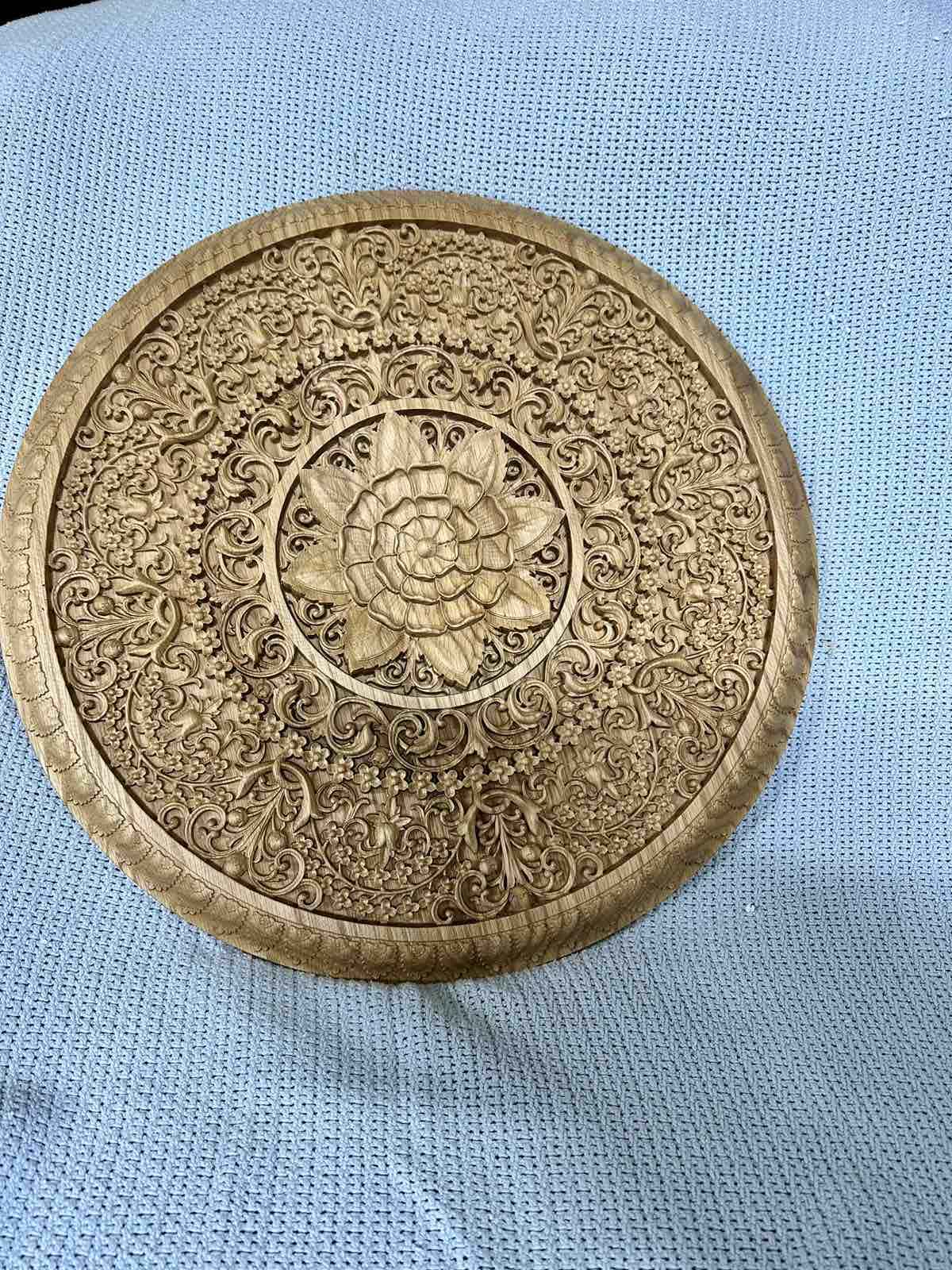 Mandala Round Wooden Sculpture - Kozak Work Shop
