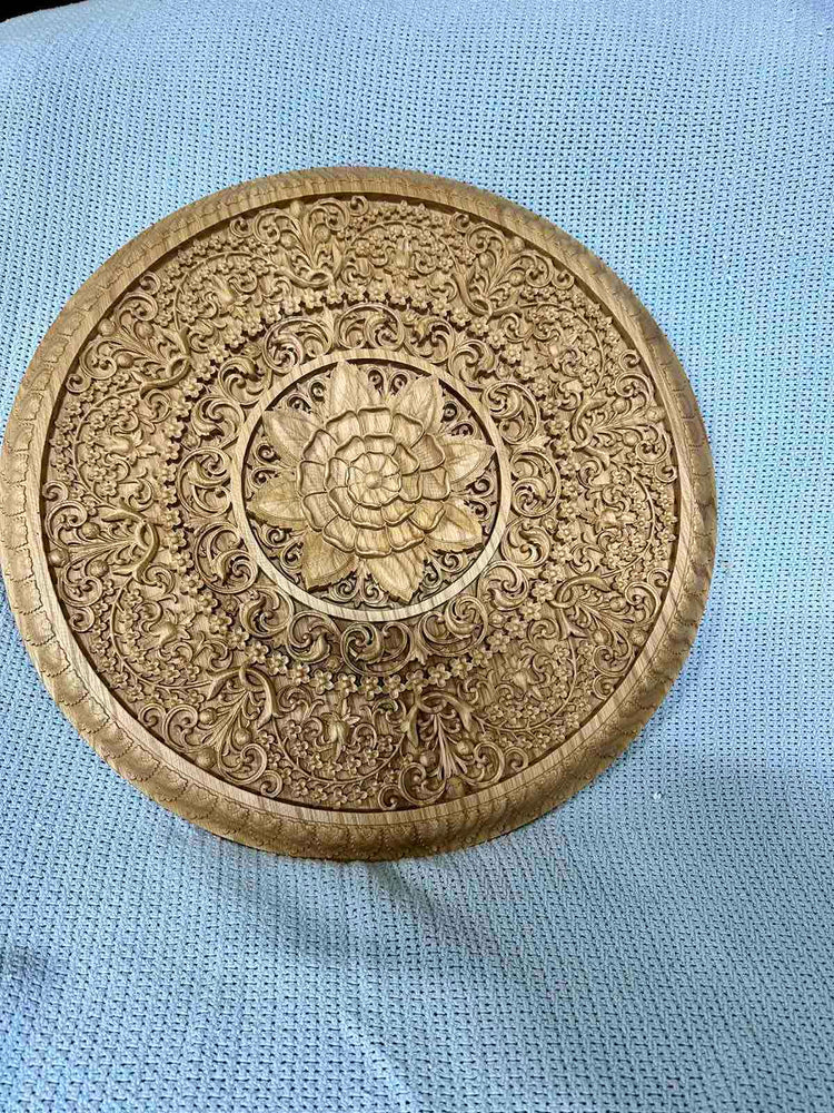 Mandala Round Wooden Sculpture - Kozak Work Shop