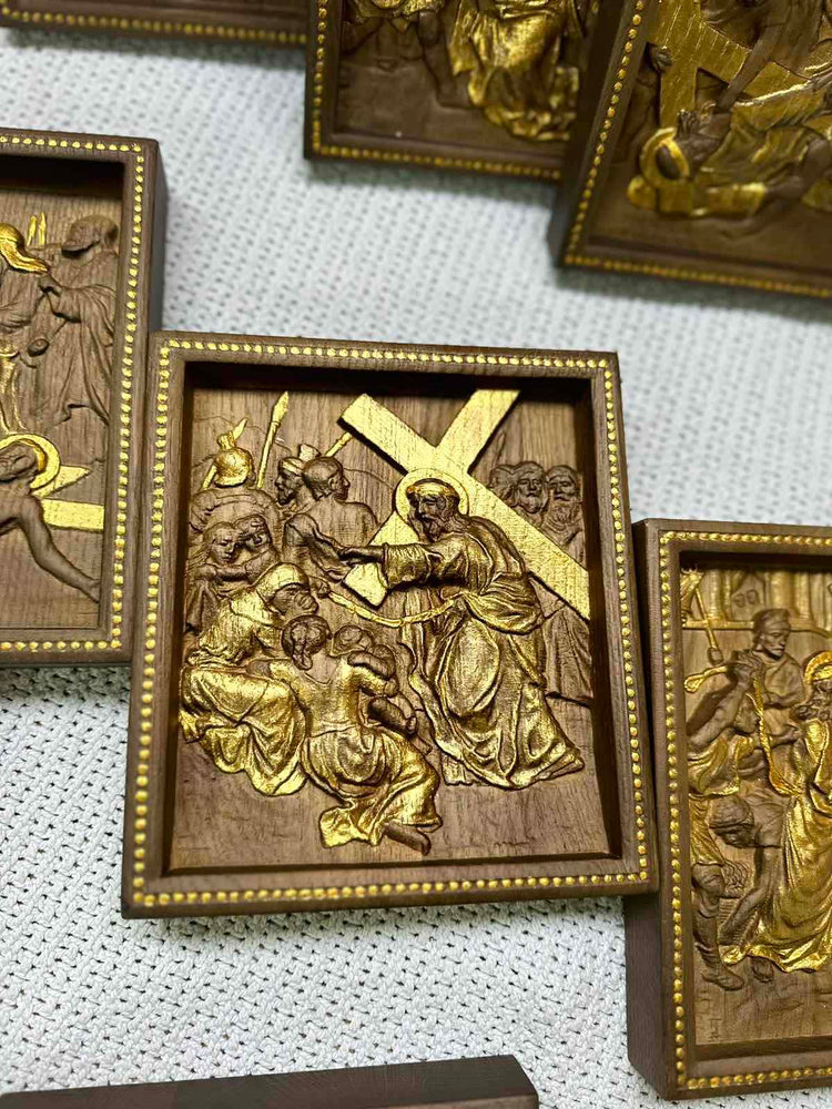 A Set of fourteen Stations of the Cross
