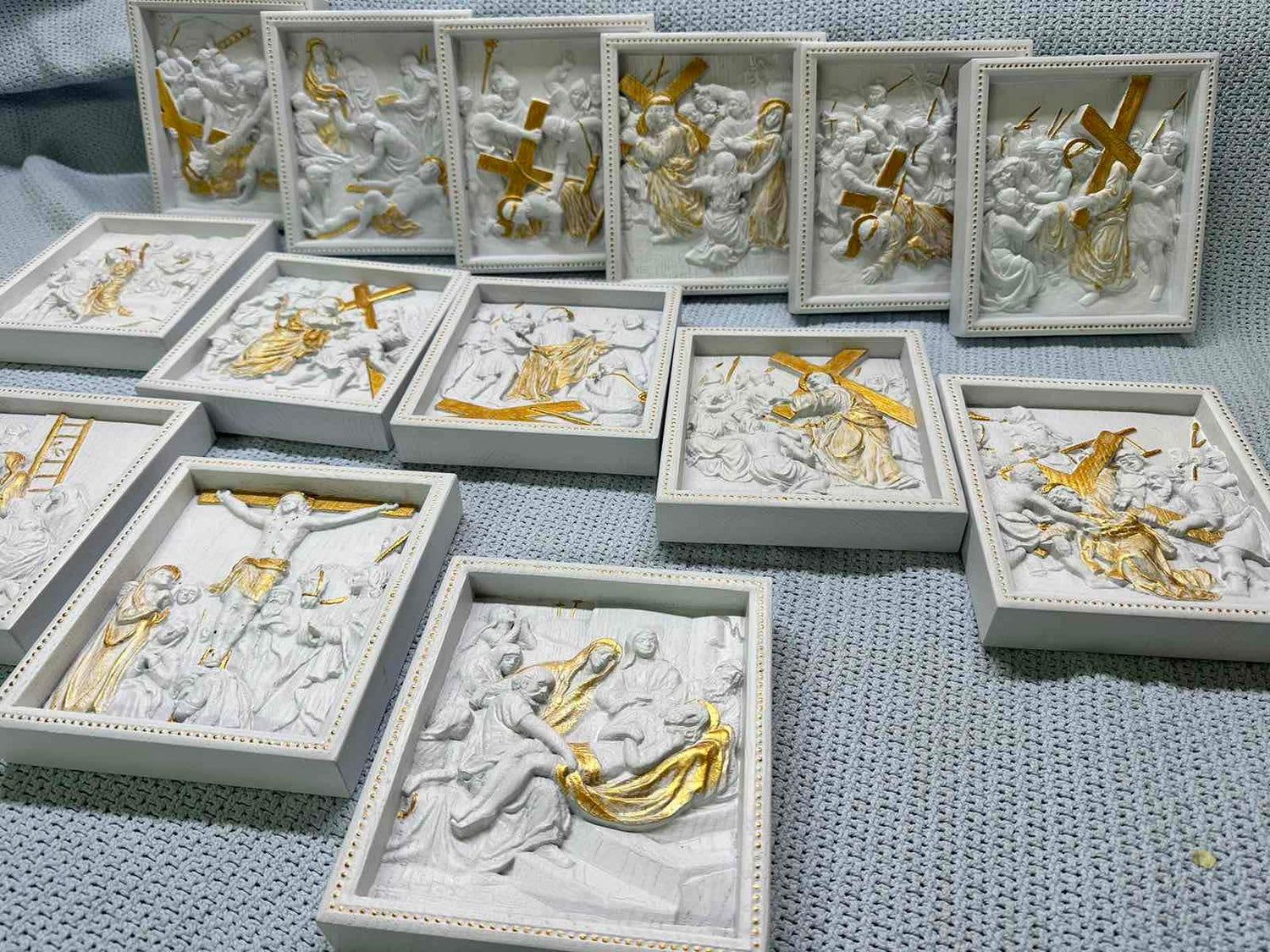 A Set of fourteen Stations of the Cross