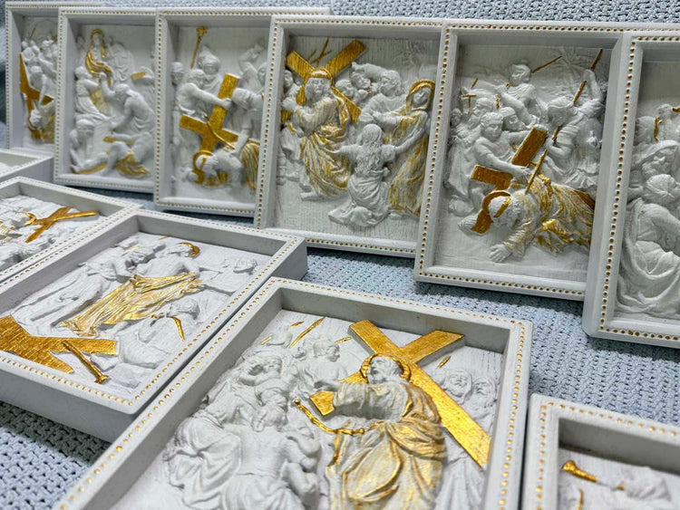 A Set of fourteen Stations of the Cross