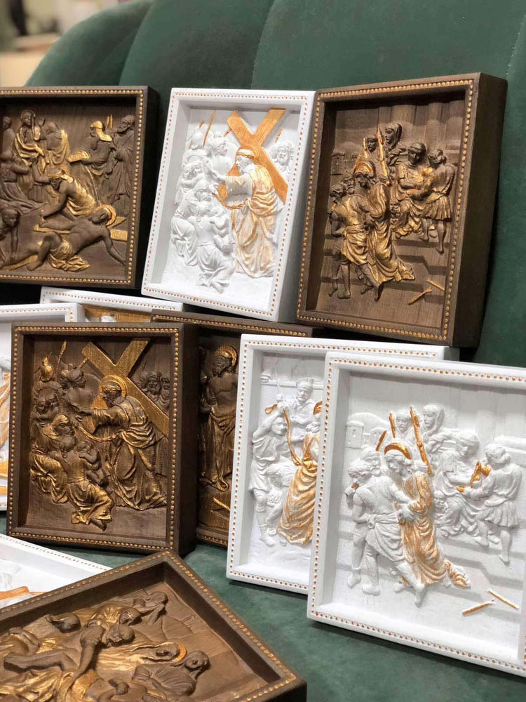 A Set of fourteen Stations of the Cross