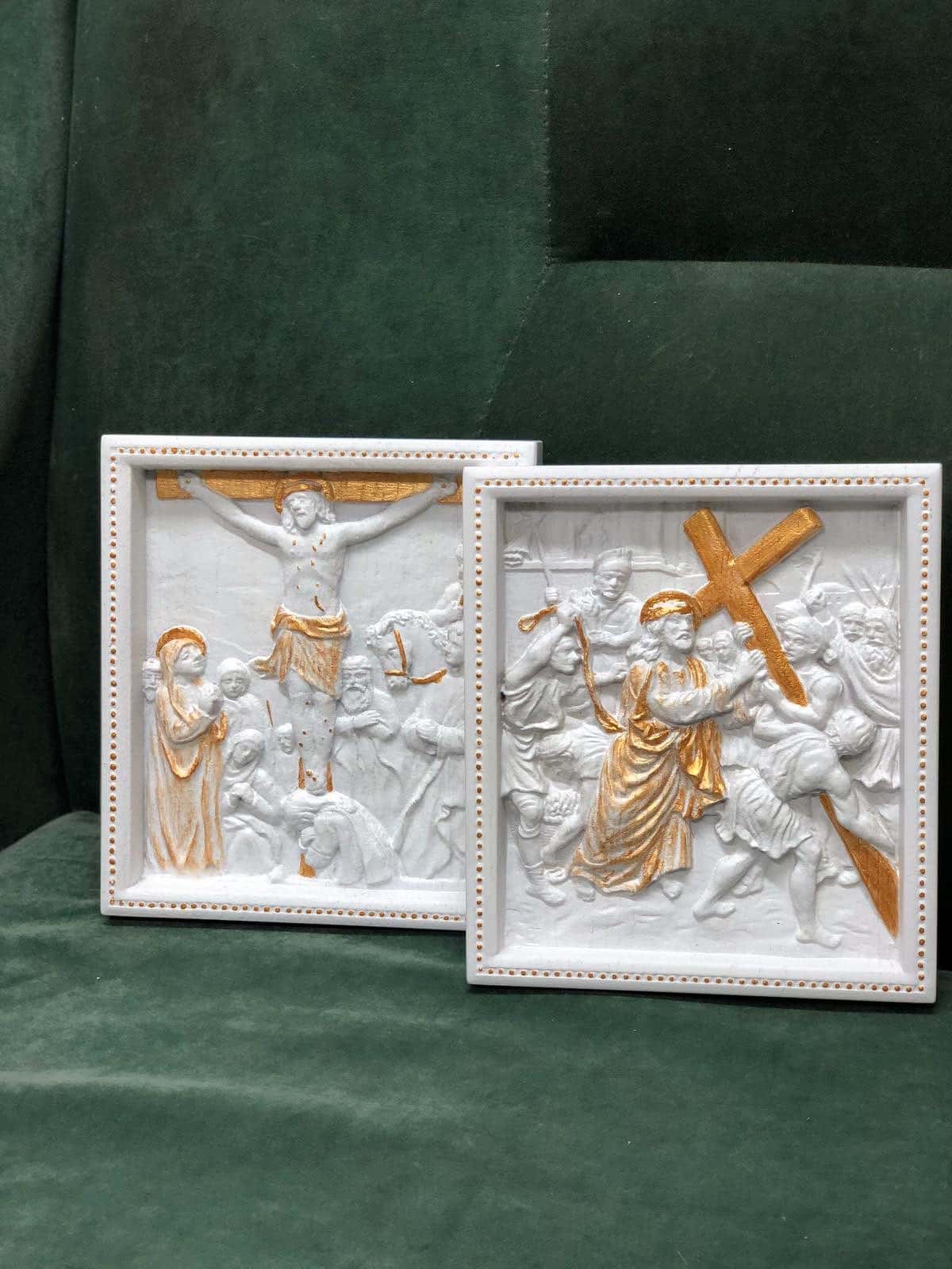 A Set of fourteen Stations of the Cross - Kozak Work Shop