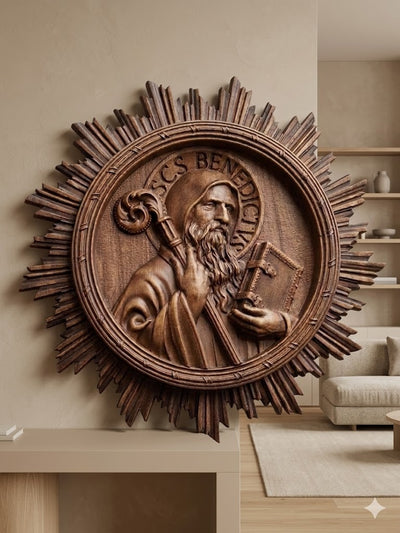 Saint Benedict with shinning