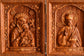 Virgin Mary and  Our Lord  Small Wooden  folding panel