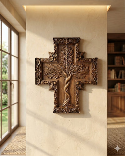 Tree of Life handmade cross