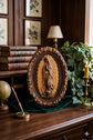 Our Lady of Guadalupe Wooden Sculpture Oval