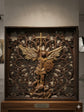 Modern Archangel Michael Wooden Statue
