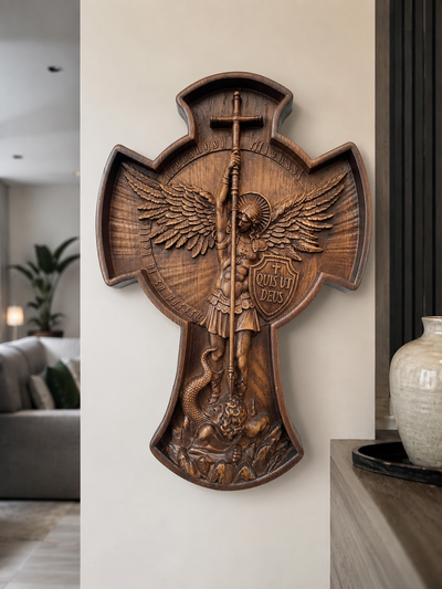 St. Michael Wooden Cross