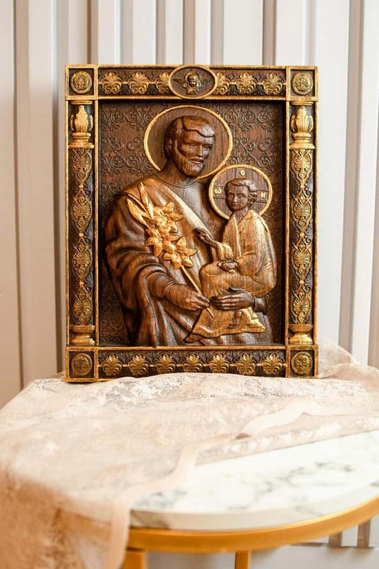 Saint Joseph Wood carving - Kozak Work Shop