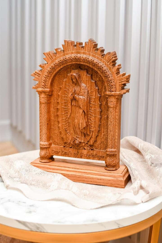 Our Lady of Guadalupe on the stand - Kozak Work Shop