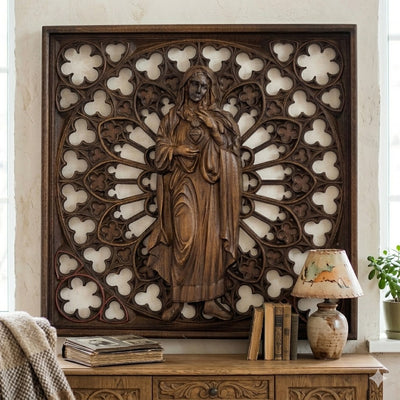 Immaculate Heart of Mary Wall Statue
