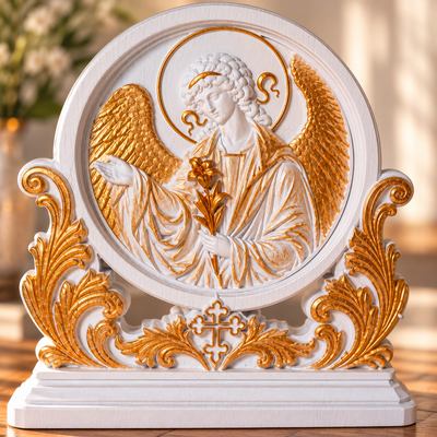 Archangel Gabriel Statue, 7x7&