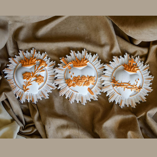 A Set of Three Sacred Hearts of the Holy Family