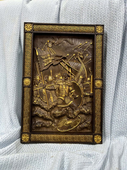 Vikings Wooden Carved Wall Picture - Kozak Work Shop
