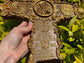 Handcarved St. Benedict exorcism cross with prayer and medal