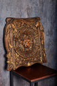 Lion Head Squared Wooden Carved Plaque