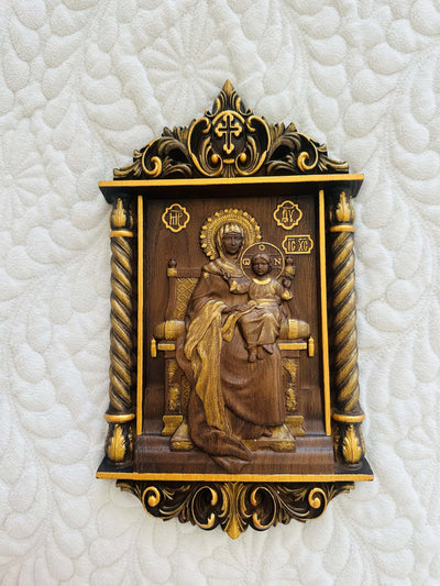 Madonna and Child on the Throne - Kozak Work Shop