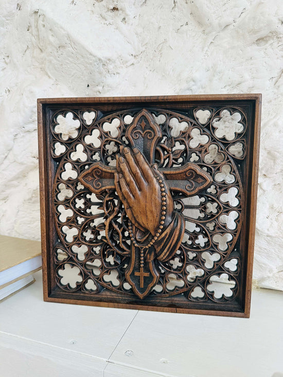 Praying Hands Wooden Statue - Kozak Work Shop