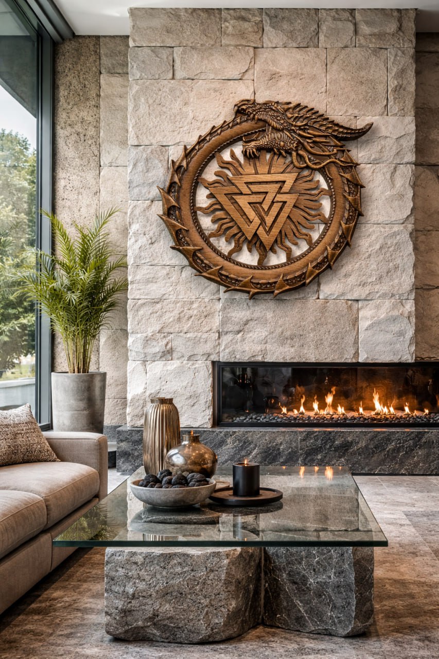 Ouroboros with Valknut - Kozak Work Shop