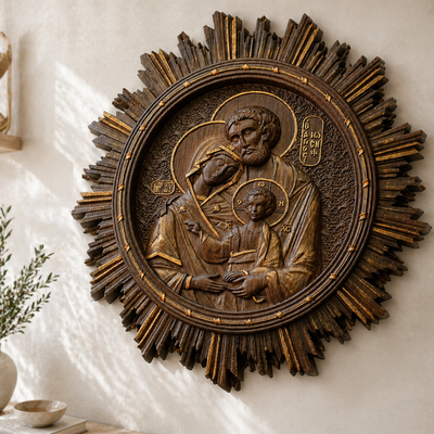 Holy Family with rays