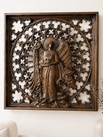 Archangel Raphael Wood Wall Plaque