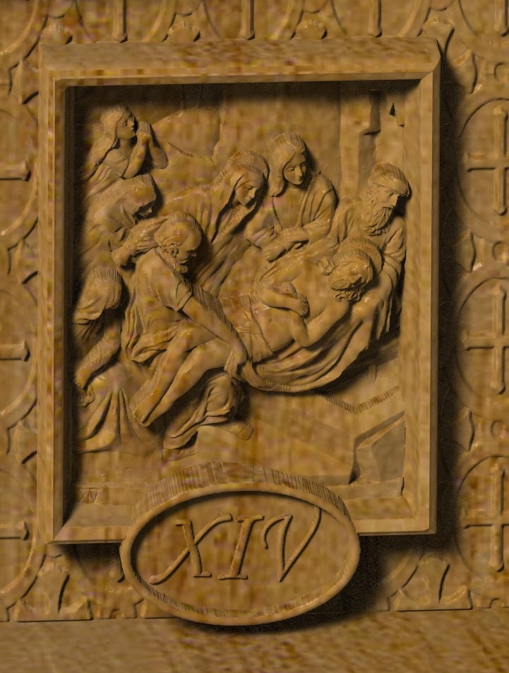 Resurrection of Christ with 14 Stations Religious Statuary