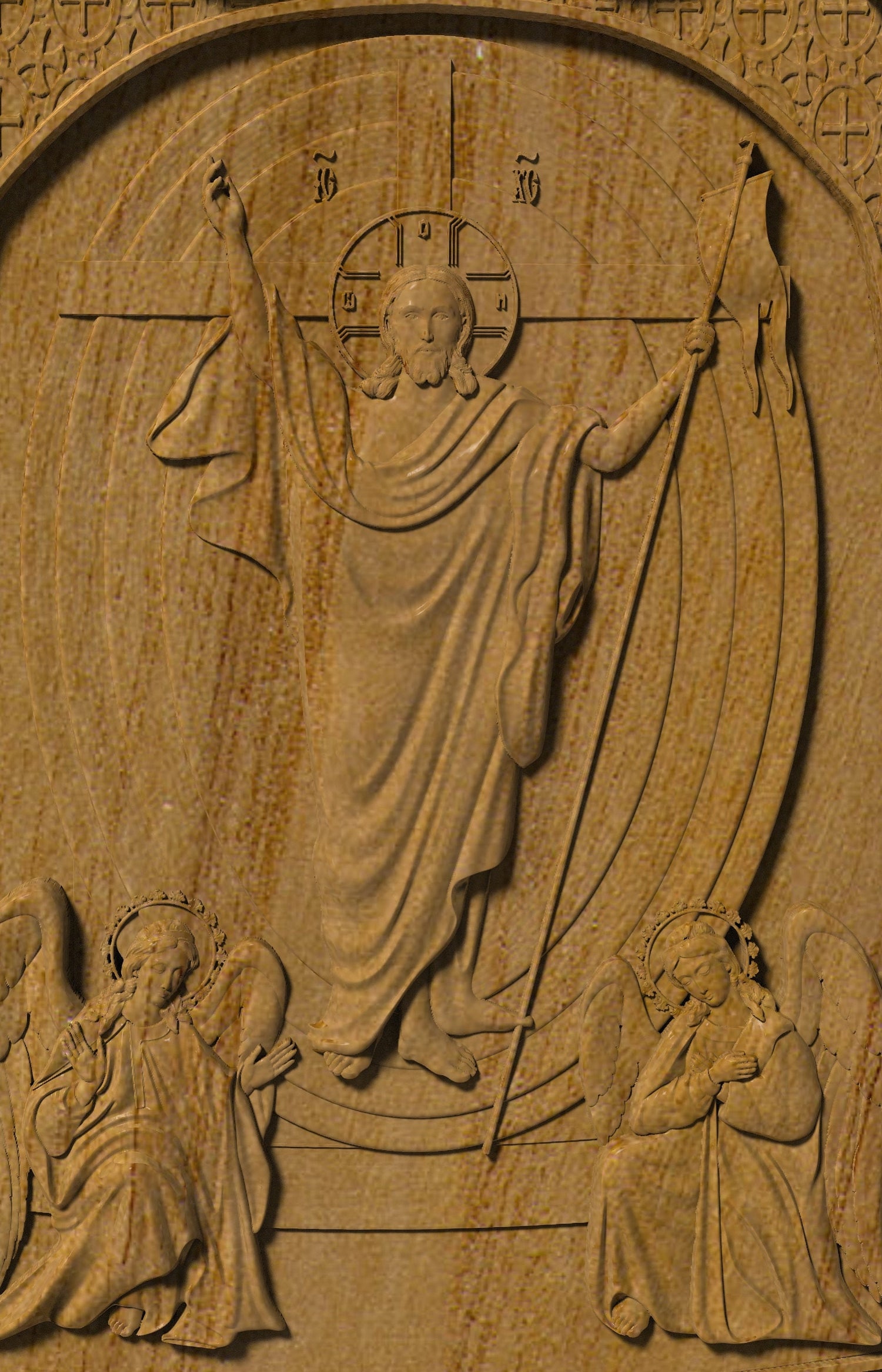 Resurrection of Christ with 14 Stations Religious Statuary