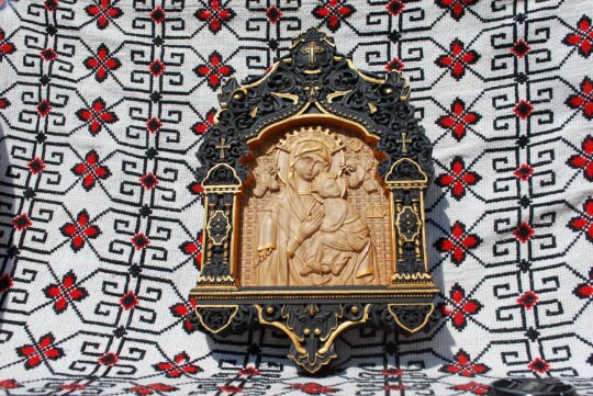 Our Lady of Perpetual Help Wooden Icon Baroque