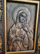 Immaculate Heart of Mary Wooden image Floral design