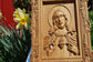 Sacred Heart of Jesus Wooden Image Floral Design