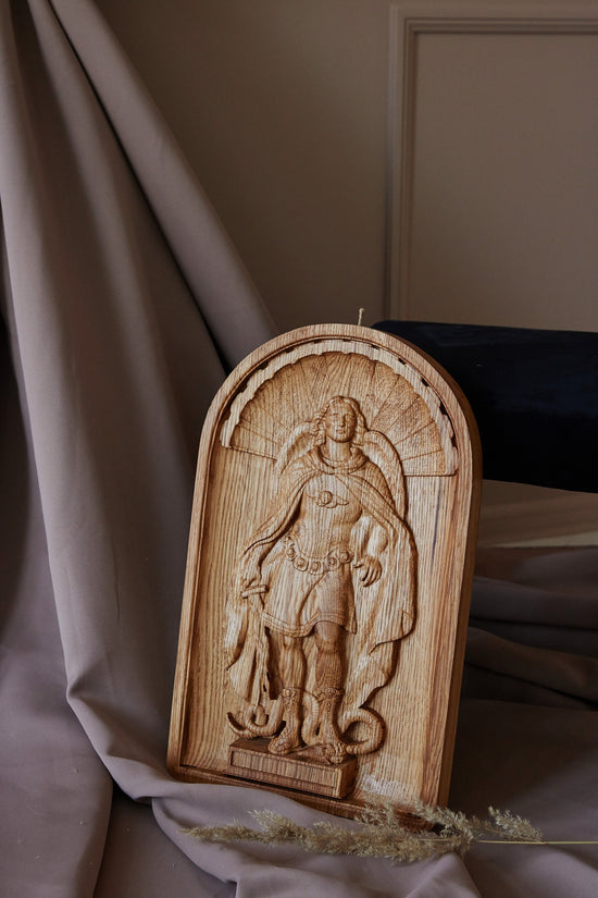 Saint Michael Wooden Statue