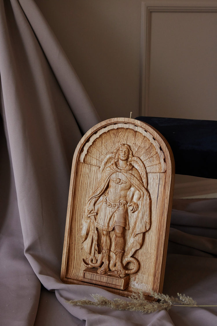 Saint Michael Wooden Statue