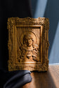 Sacred Heart of Jesus Wooden Image Floral Design