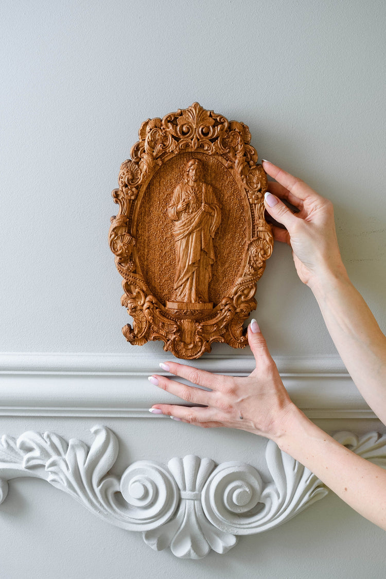 Sacred Heart of Jesus Statuary Wooden Sculpture