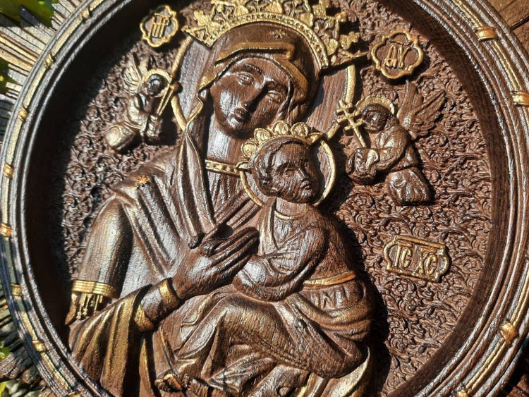 Virgin Mary of Perpetual Help with shinning