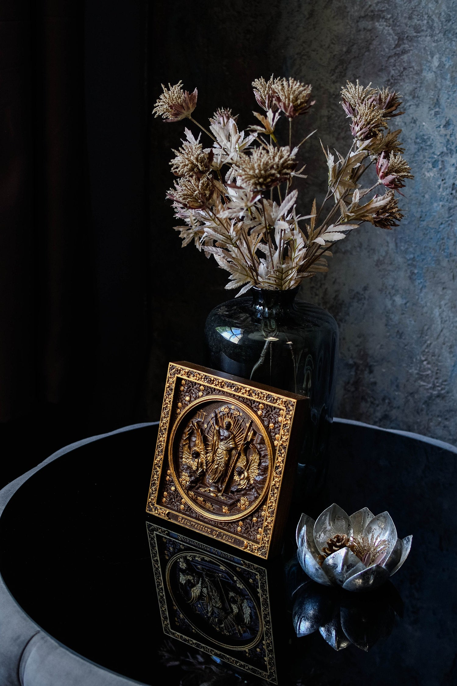 Resurrection of Crist wooden Carved Plaque