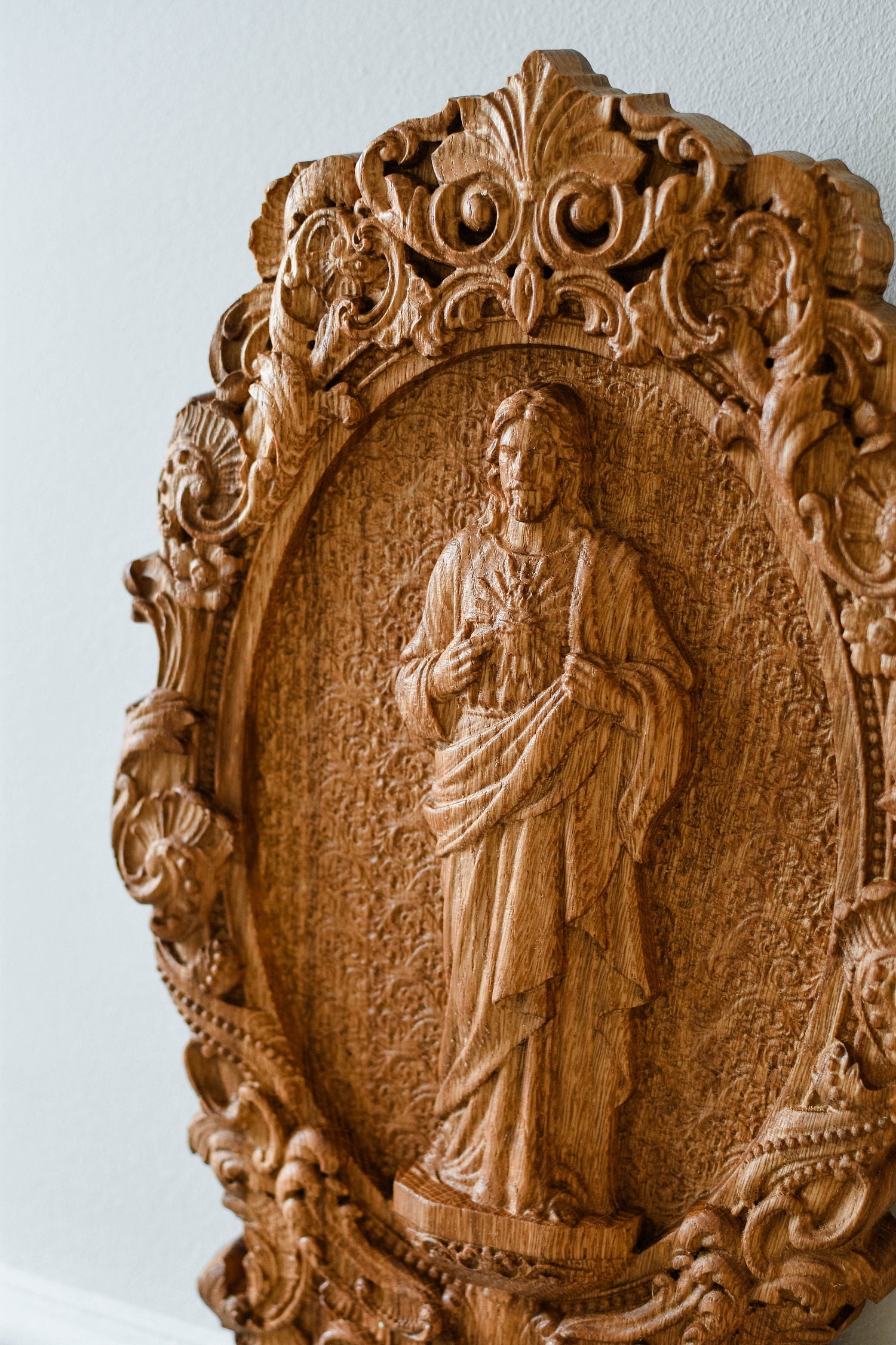 Sacred Heart of Jesus Statuary Wooden Sculpture