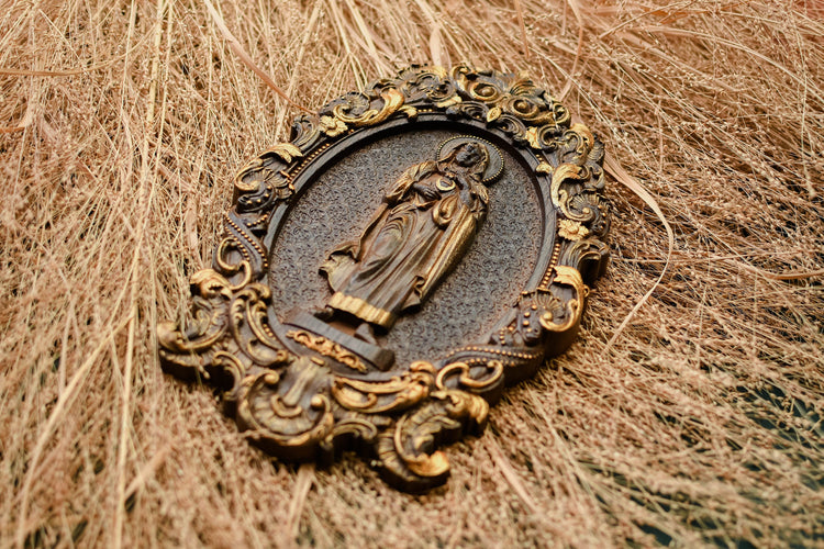 Immaculate Heart of Mary Wooden Icon High