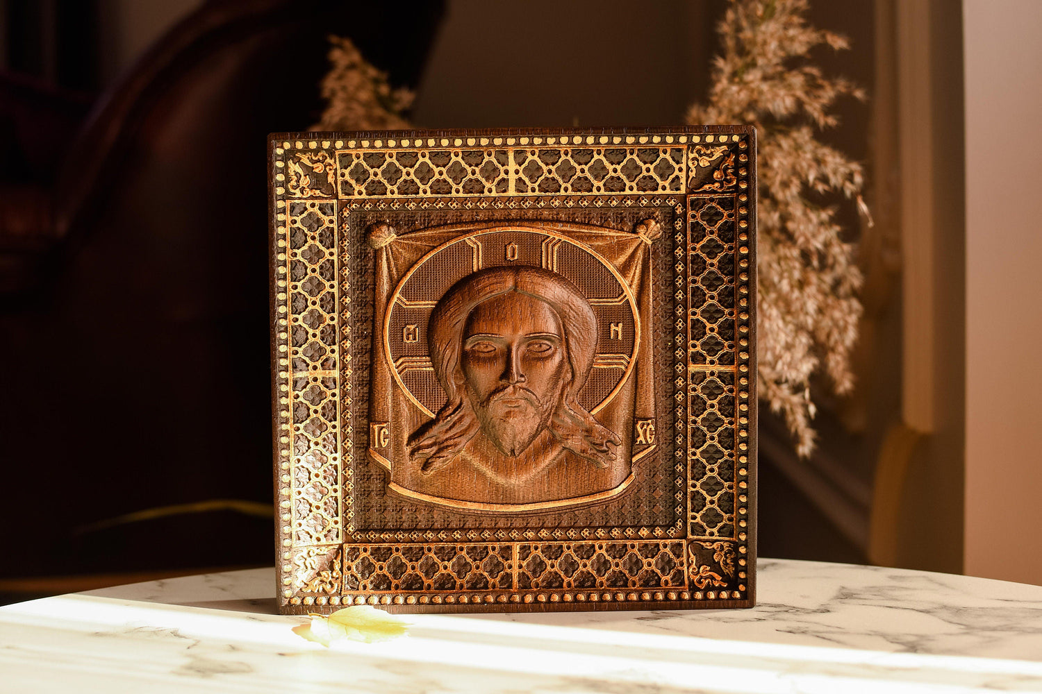 Veil of Veronica Wooden Byzantine Icon