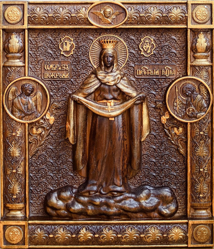 Catholic art Virgin Mary of Pokrov