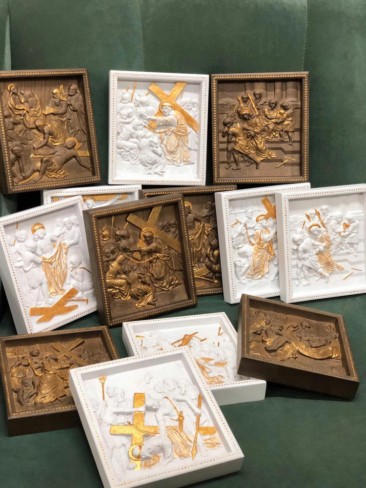 A Set of fourteen Stations of the Cross