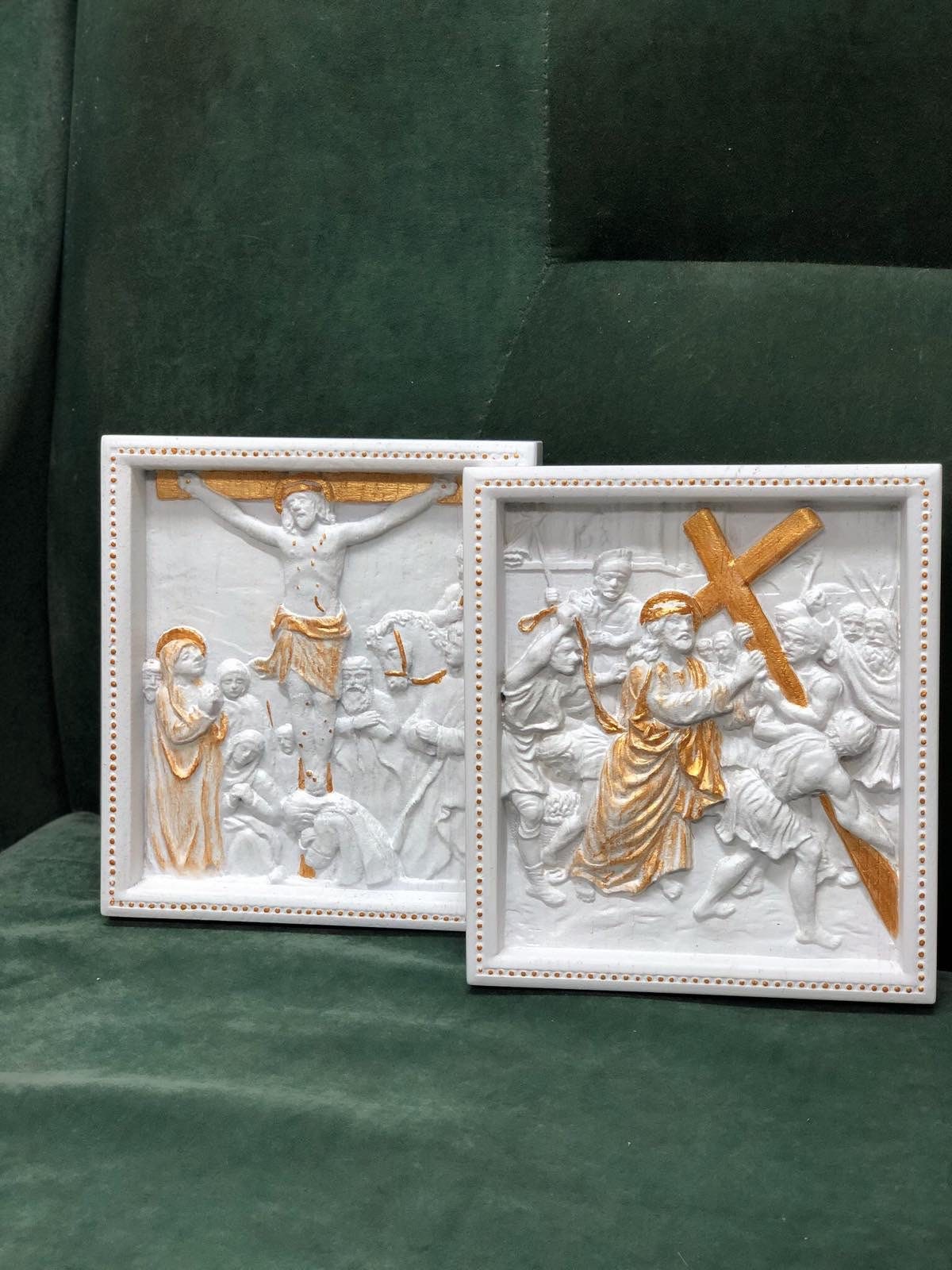A Set of fourteen Stations of the Cross
