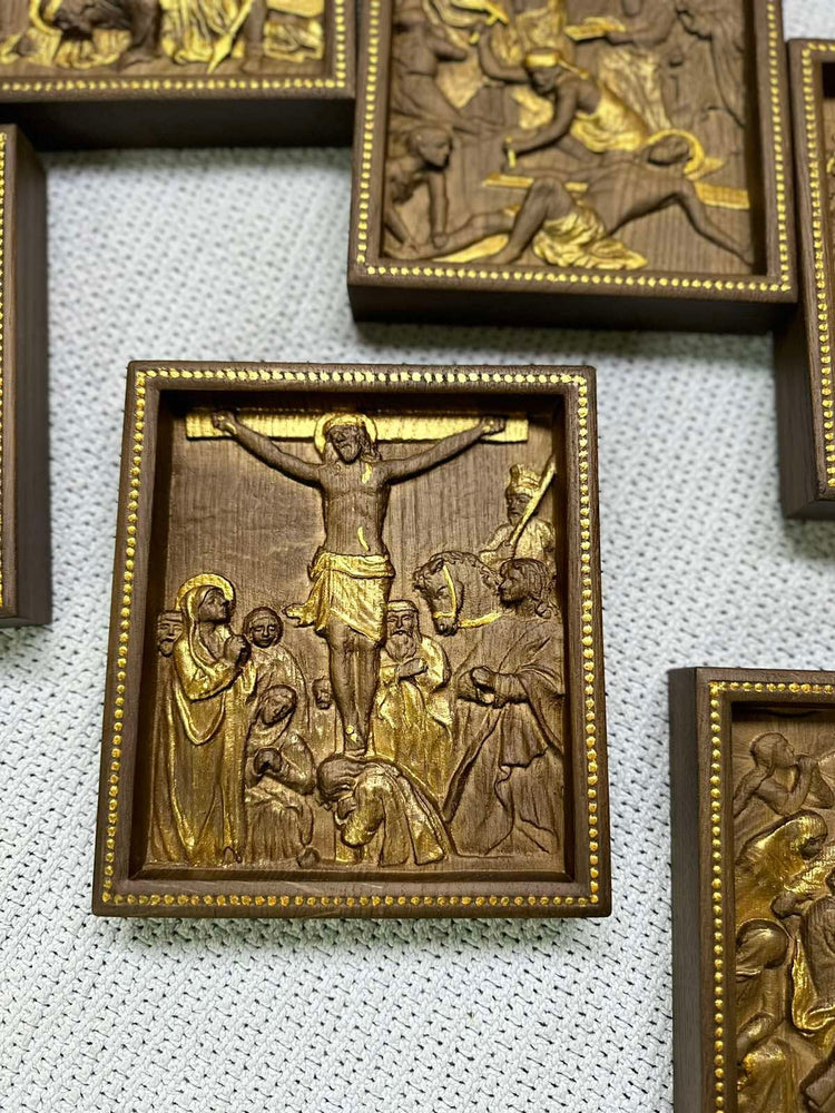 A Set of fourteen Stations of the Cross