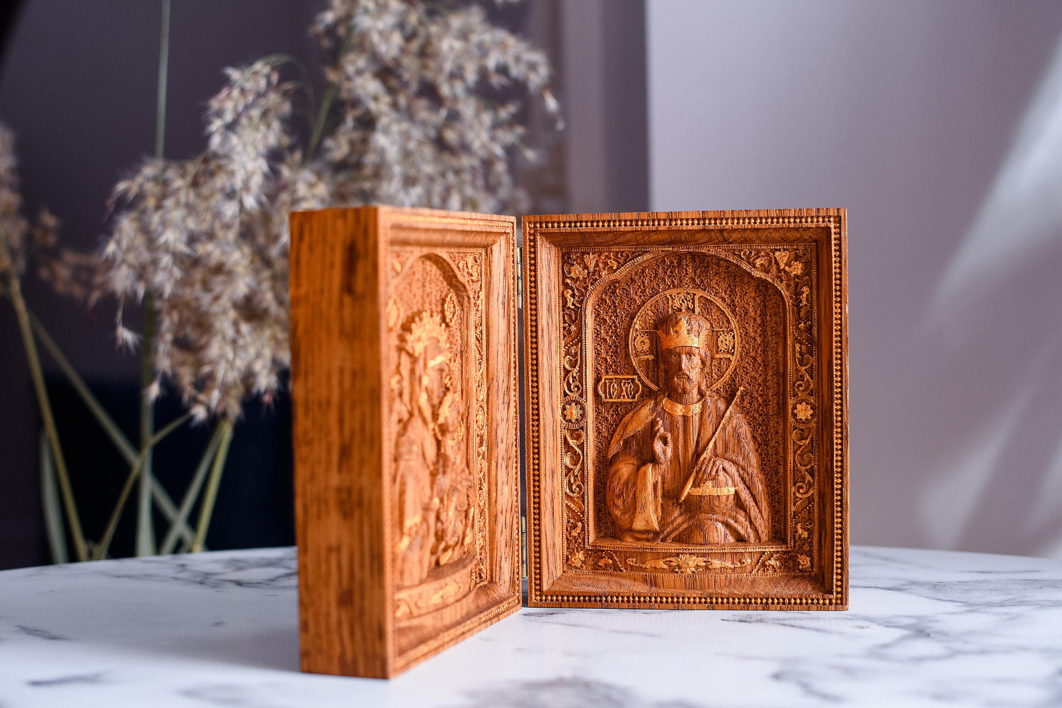 Virgin Mary and Our Lord Small Wooden folding panel