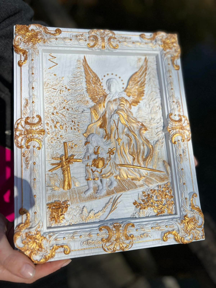 Angel with Kids on Bridge