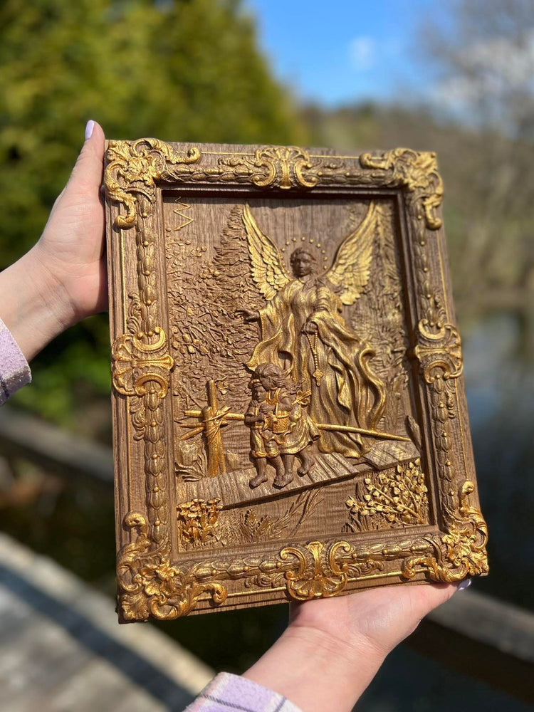 Angel with Kids on Bridge